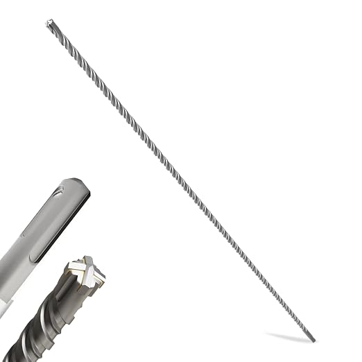 SDS Plus Rotary Hammer Drill Bits, (1/2 * 39"-12.7mm*1000mm) - 4 Carbide Cutting Edges, Ideal for Masonry| Heavy-Duty Masonry |Hammer Drill Bits for Precision Drilling