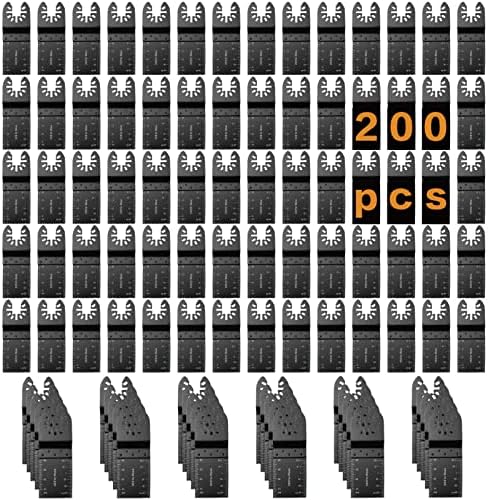 Trivd Frol 200PCS Oscillating Saw Blades, Multitool Blades for Wood Plastic