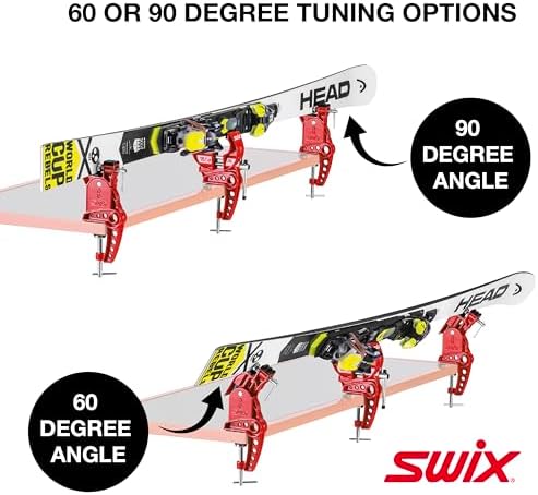 SWIX T149-50 Ski Vise With 50mm Wide Jaws | Durable Adjustable Clamps For Waxing And Tuning Alpine & Downhill Skis