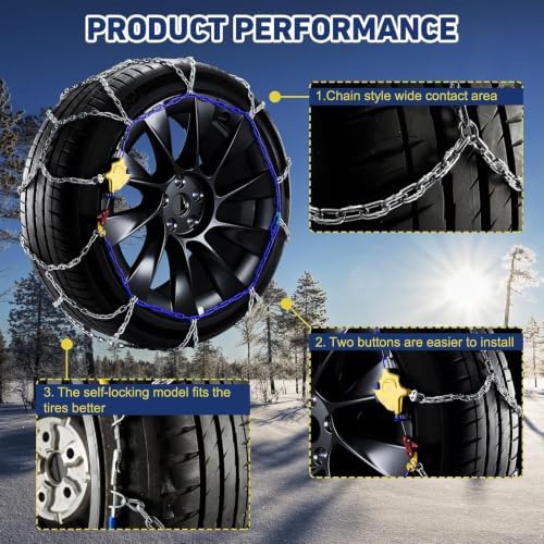 DEDC Auto Lock Y-type Snow Tire Chain for SUV Pickup truck 275 285 295 305