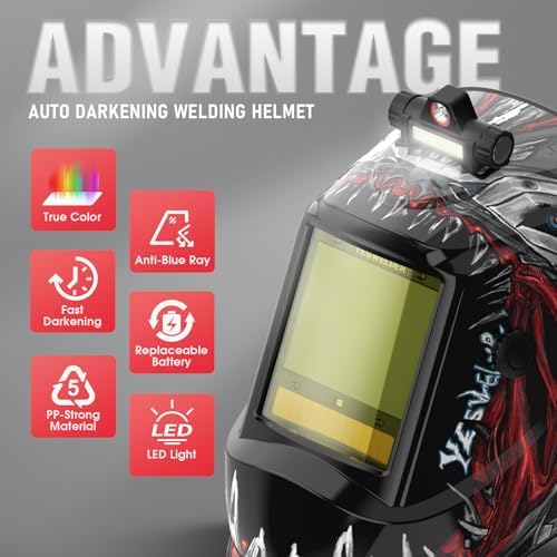 YESWELDER Smart Auto-Shade Welding Helmet with Digital Filter