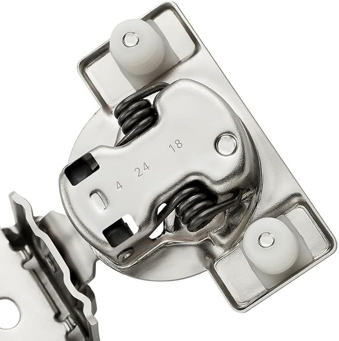 Ravinte 50 Pack 25 Pair 1-3/8 inch Overlay Soft Close Kitchen Cabinet Hinges Stainless Steel Adjustable Kitchen Hinges Satin Nickel Cabinet Hardware