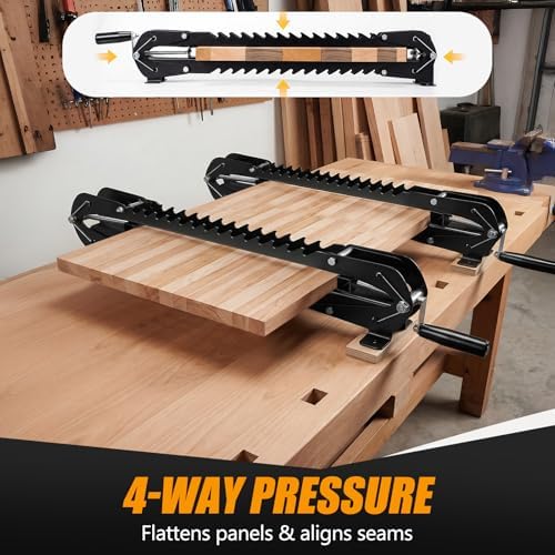 24" panel clamps woodworking 2 Pack, 4-Way Pressure Parallel Clamp