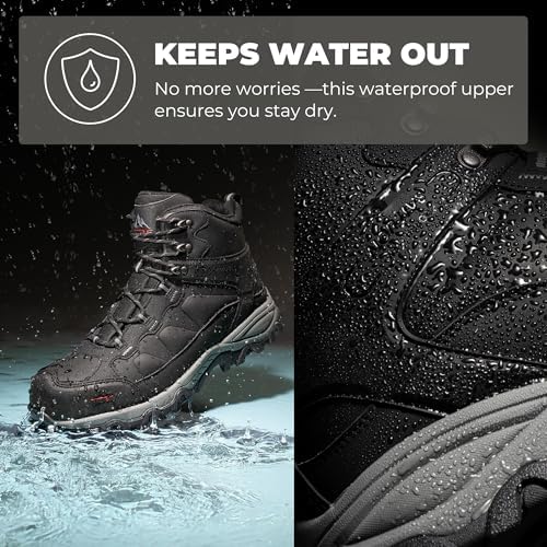 NORTIV 8 Men's Waterproof Steel Toe Work Boots