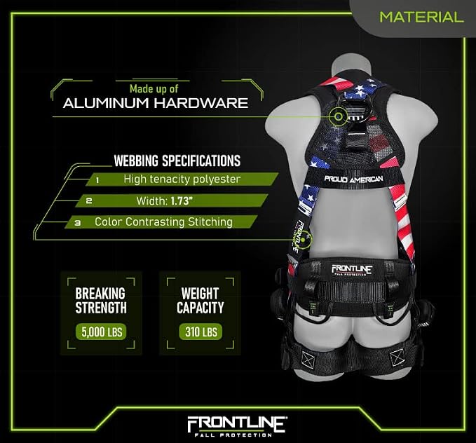 Frontline Full Body Harness | Suspension Trauma Straps| OSHA & ANSI Compliant