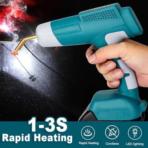 Choerinton Plastic Welder Compatible with Makita 18V Lithium Battery, with 600PCS Staples, Pure Copper Transformer, Rapid Heating, Plastic Welding Kit for Car Bumper, Dashboard & Repair(No Battery)
