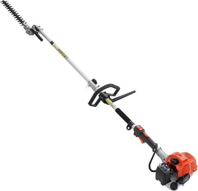 VEVOR 5-in-1 26cc 2 Cycle Gas Powered Dual Sided Hedge Trimmer, Weed Eater, String Trimmer, Edger, Pole Saw Chainsaw Pruner with EPA, CE and EMC Certification