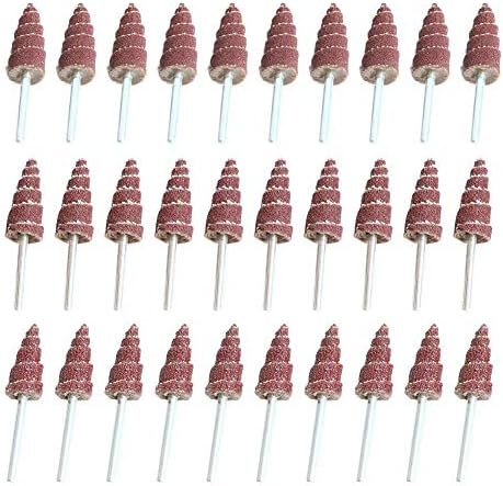Flap Wheel Cone Shape Mounted Point Grinding Head Sandpaper Flap Sanding Wheel 80#-320# with 1/8" Shank Polishing Abrasive Tool