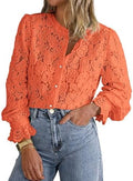 PRETTYGARDEN Women's Fall Trendy Long Sleeve Lace Tops