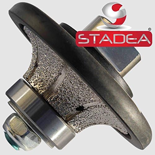 Granite Marble Stone Profile Wheel 9/16" Radius Half Bullnose Diamond Router Bits B15 for Grinder Concrete Tiles By STADEA (M14 Arbor)