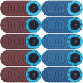 Chumia 250 Pcs 2 Inch Sanding Discs Set 5 Grit Mix 36 to 240, Red,Blue