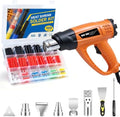 460PCS Waterproof Solder Seal Wire Connectors & 3:1 Heat Shrink Tubing with 1800W Heat Gun Kit 122℉~1202℉ Variable Temp 1.5S Fast Heating Overheat Protection for Auto Marine & Wiring Repair 10-26 AWG