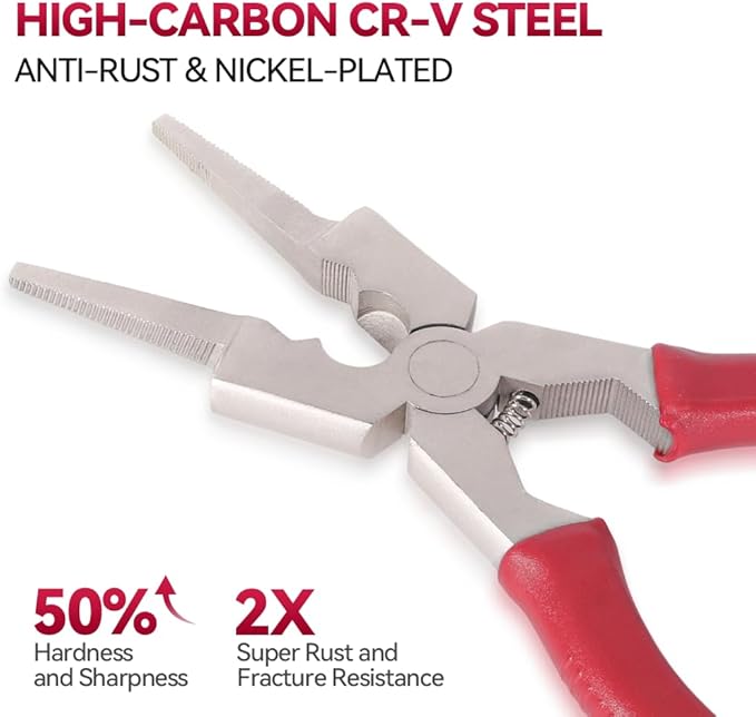 ARCCAPTAIN Professional 8" Welding Pliers, Sharp MIG Plier for Rust Resistant, Long Nose Pliers with Anti-slip Handle - Durable and Efficient