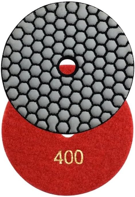 100mm 4" Dry/Wet Diamond Polishing Pads Buff for Granite Marble Concrete Stone Repair Edging Counter with Grinder Polisher(3000,10 Pcs)