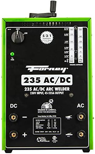 Forney 235 AC/DC Stick Welder, Arc Welder,230-Volt, 230/ 180 Amp , Green - 314