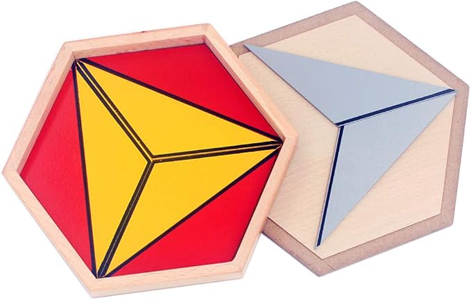 Montessori Wood Math Geometry Shape Teaching Aids Constructive Triangles Rectangular Pentagon 5 Sets Early Preschool Educational Toys