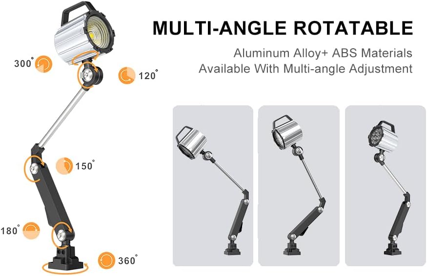 New Led Wood Lathe Light, 20W Machine Lamp 110-220v (18w double color)