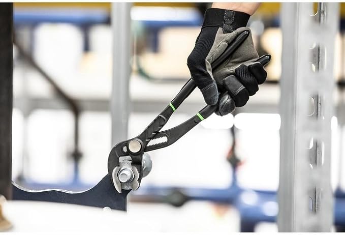 Greenlee 0451-10WD 10" Adjustable Push Button Water Pump Pliers, Groove Joint Plumbing Pliers for Round, Flat, Square, or Hex material