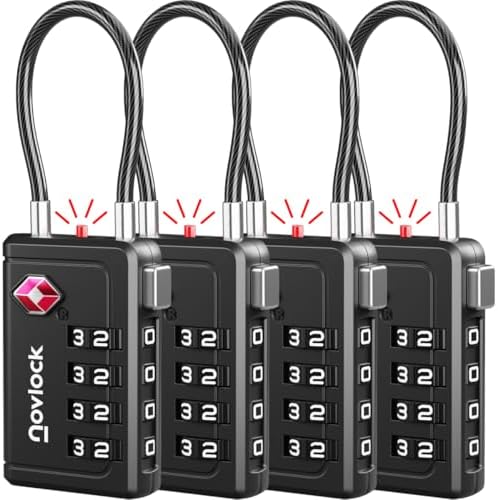 TSA Approved Luggage Locks, Travel Locks with Inspection Indicator