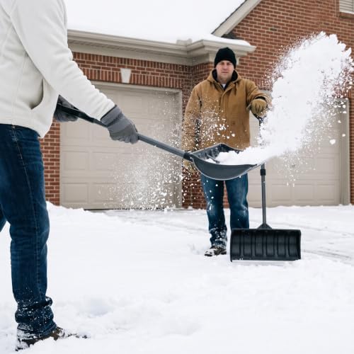 22" Wide Snow Pusher and Snow Scoop Shovel Set