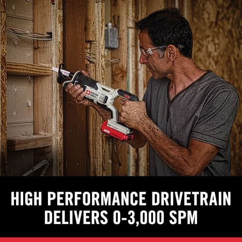 PORTER-CABLE 20V MAX* 6 Tools Combo Kit Cordless Drill Set, Impact Driver, Circular Saw, Reciprocating Saw, Oscillating Tool, Cutting Blade, Flashlight and USB Charger (PCCK617L6)
