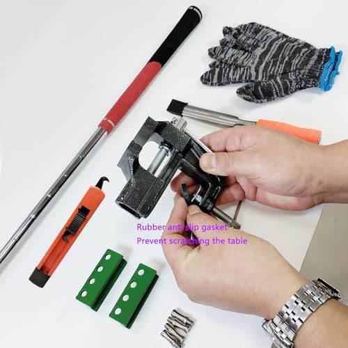 Golf Club Regripping Kit, Optional Professional or Basic Golf Grip Replacement Tools, 2-In-1 Bench Vise or Mini Table Vise, Fixed Rubber Clip, Hook Blade, Grip Tape Remover
