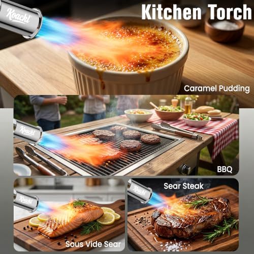 KOACKL 24" CSA Certified Propane Torch Gun 2372°F Adjustable Flame for BBQ