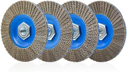 4.5" Diamond Flap Disc,Plastic Back Grinding Wheel for Marble,Ceramics,Sander Tile,Stone,Glass,Concrete(4pcs)