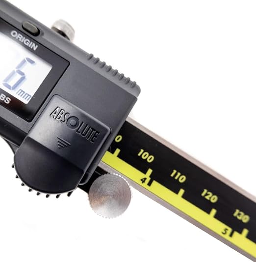 Mituttoyo 500-196-30 Caliper 6" (150mm) – High-Precision AOS Encoder – Stainless Steel Vernier Caliper with .0005"/0.01mm Resolution for Accurate Measurement
