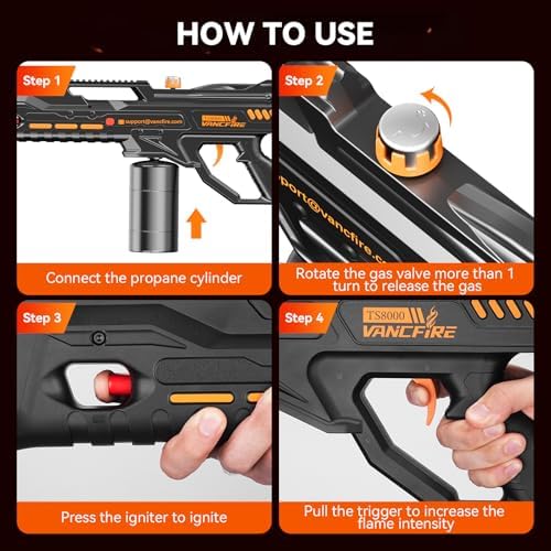 Powerful Propane Torch,36.8" Extra Long Blow Torch & Flamethrower with Trigger,Heavy Duty Cooking Searing Torch for Fire Starting,Grilling,Sous Vide Searing Steak & Weeding(Propane Tank Not Included)