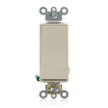 Leviton 20 Amp, 120/277 Volt Decora Plus Rocker Single-Pole AC Quiet Switch, 5621-2I, Ivory