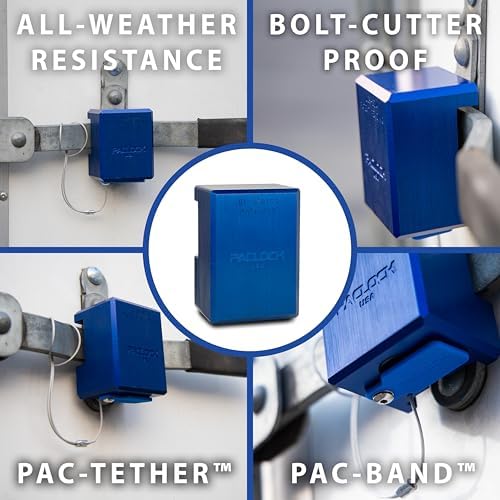 PACLOCK's 81-Series Patented Trailer Door Lock, Standard Rekeyable (SR), One Lock Keyed to a Number U-Pick! w/ 2 Keys, Blue