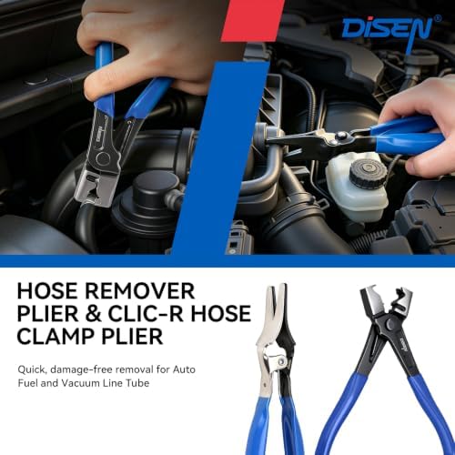DISEN 14 PCS Hose Clamp Pliers & Fuel Line Electrical Disconnect Tool Set