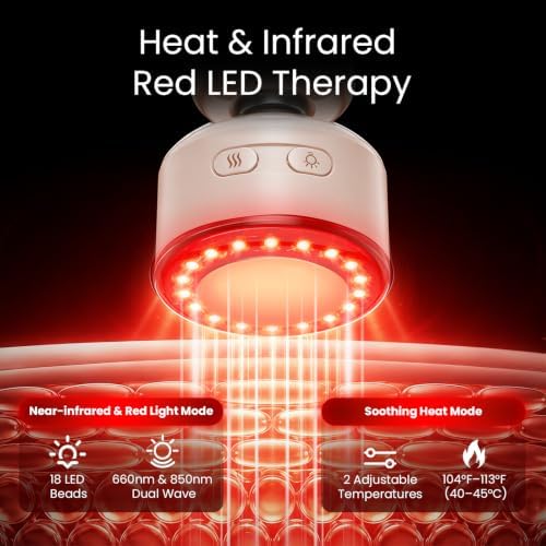 BOB AND BRAD Q2 Ultra Mini Massage Gun with Red LED Therapy Infrared Heat
