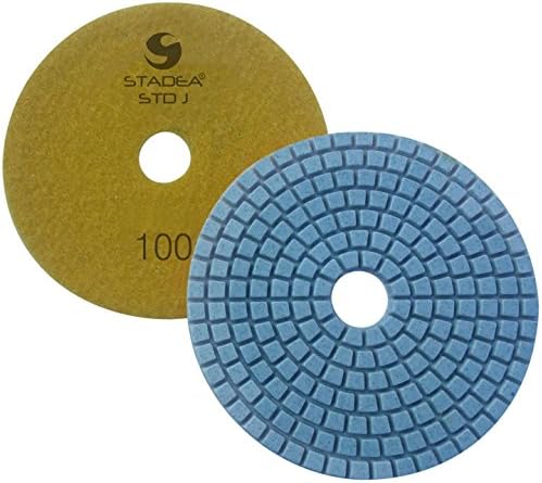 PPW103D Diamond Sanding Pads 4 Inch - For Concrete Terrazzo Marble Stone Granite Countertop Floor Wet Polishing, Grit 100