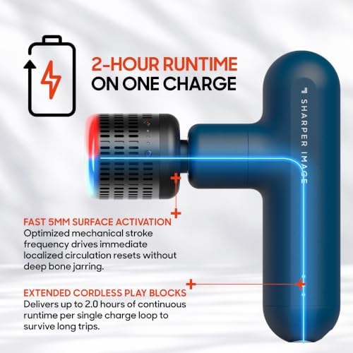 Sharper Image Powerboost Move Heat & Cold Mini Percussion Massage Gun