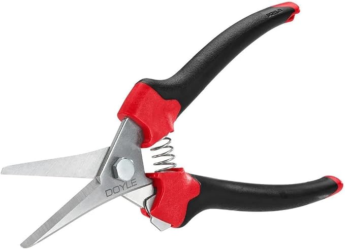 Micro Tip Pruning Shears 7.5 Inch, Precision Garden Snips for Trimming Plants, Flowers, Herbs, Ergonomic Grip