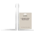 KEARING L-Square Curve Ruler,24 x 14inch and 60 x 35cm Aviation Aluminum Fashion Designer's Ruler for Pattern Making