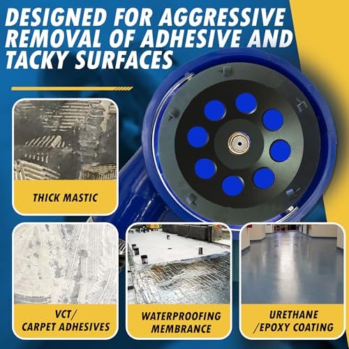 4.5" PCD Grinding Wheel for Epoxy, Glue, Mastic Removal, 5 PCD Segments