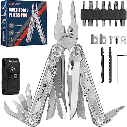 BIBURY 31-in-1 Multitool Pliers Pro,EDC Pocket Knife & Scissors-BI2045