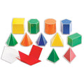 edxeducation 2D3D Geometric Solids | Set of 24 | 12 Shapes and 12 Folding Nets | Activity Guide Included | Classroom Math Manipulatives for Kids