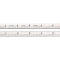 Starrett Full Flexible Steel Rule with Satin Chrome Finish, Quick Reading, and Inch Graduation - 9R Graduation, 6" Length, 1/64" Thickness - C309R-6