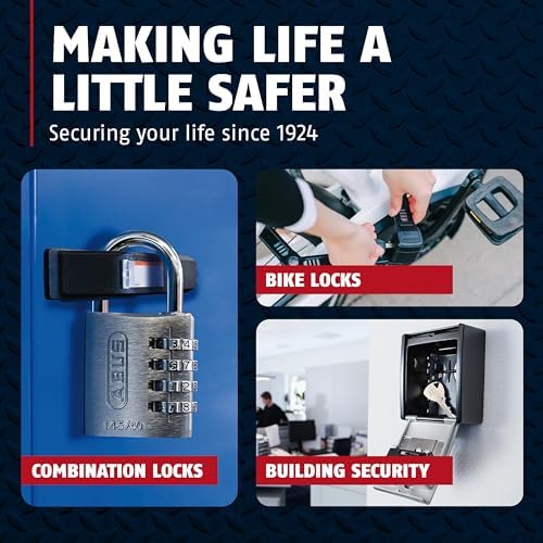ABUS Hardened Steel 8KS/16 Thick Square Security Chain for Bikes, Containers, Trailers, ATV's, Motorcycles and Personal/Industrial Property (Chain and 83/45 Padlock, Keyed Different)