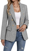 Mina Self 2026 Women's Fall Tweed Blazer Plaid Jacket Business Casual Coat