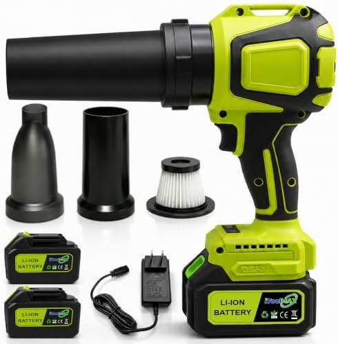 Leaf Blower Cordless, 2-in-1 Mini Leaf Blower & Vacuum with 2 Batteries