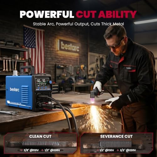 Bestarc 50A Plasma Cutter Machine, Pilot Arc, IGBT 110V/220V Dual Voltage