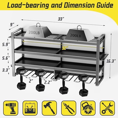 Power Tool Organizer Wall Mount,4 Layers Heavy Duty