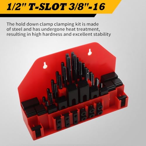 58 Pcs 1/2" T-Slot 3/8"-16 Stud Clamp Compatible with Milling CNC