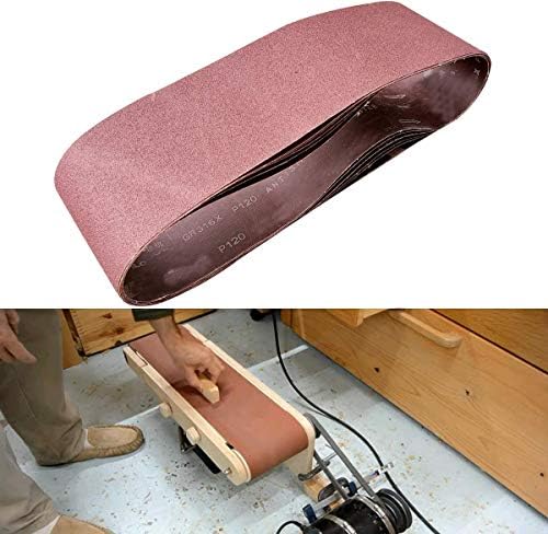 6 x 48-Inch Sanding Belts for Belt Sander 6x48, 40 80 120 240 Grit, 8 Pack