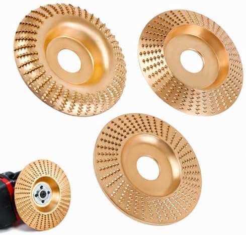 Upgrade Heavy Duty Tungsten Carbide Wheel, 2026 New Angle Grinder Polishing Pad Tungsten Carbide Sanding Discs, Wood Carving Discs for 4" & 4-1/2" Grinders Cutting Shaping Sanding (3PCS*Mix)